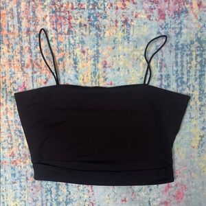 SHEIN Black Spaghetti Strap Crop Camisole